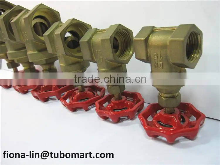 brass gate valve with brass stem and steel handle of high quality and good price
