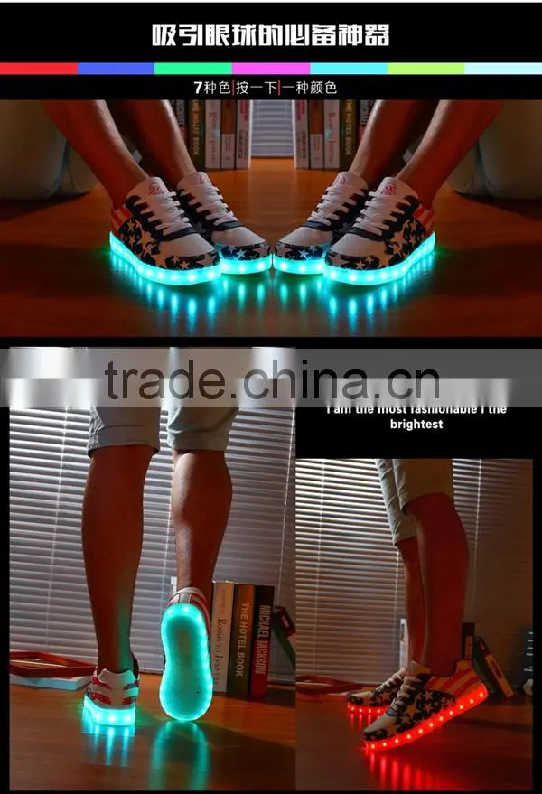 2016 coolest adult trainers with lights LED light up heels for adults led running shoes for children dancing