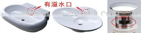 WESDA Washroom Basin pop up Style stainless steel Sink Drainer with Overflow Hole
