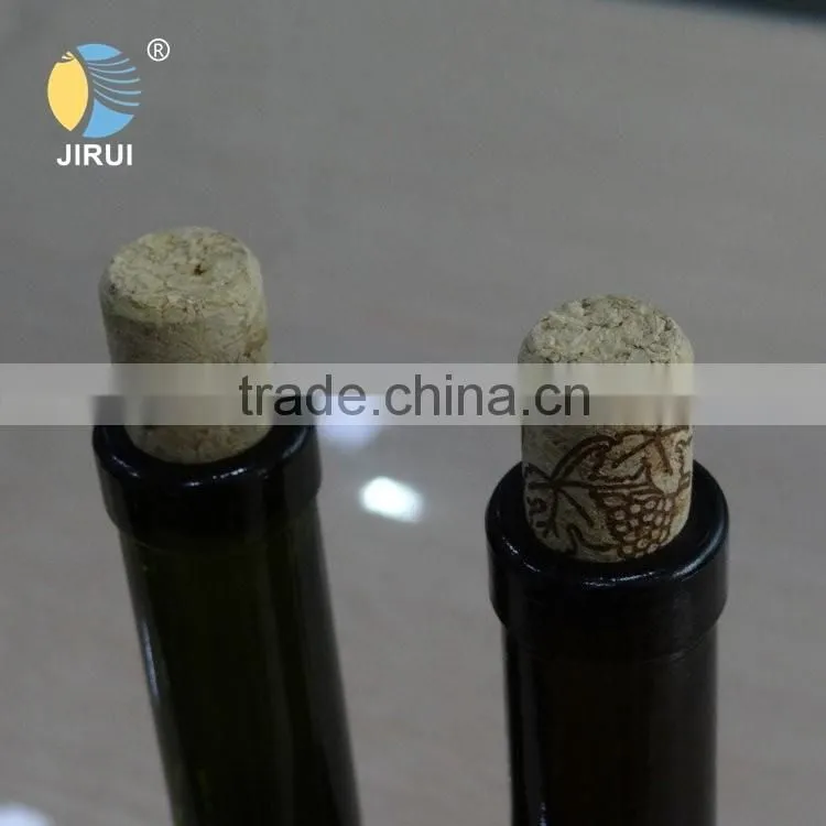 factory customized 375ml black green wine bottle with cork