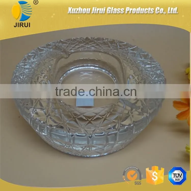 Unique Engraved Crystal Glass Ashtray
