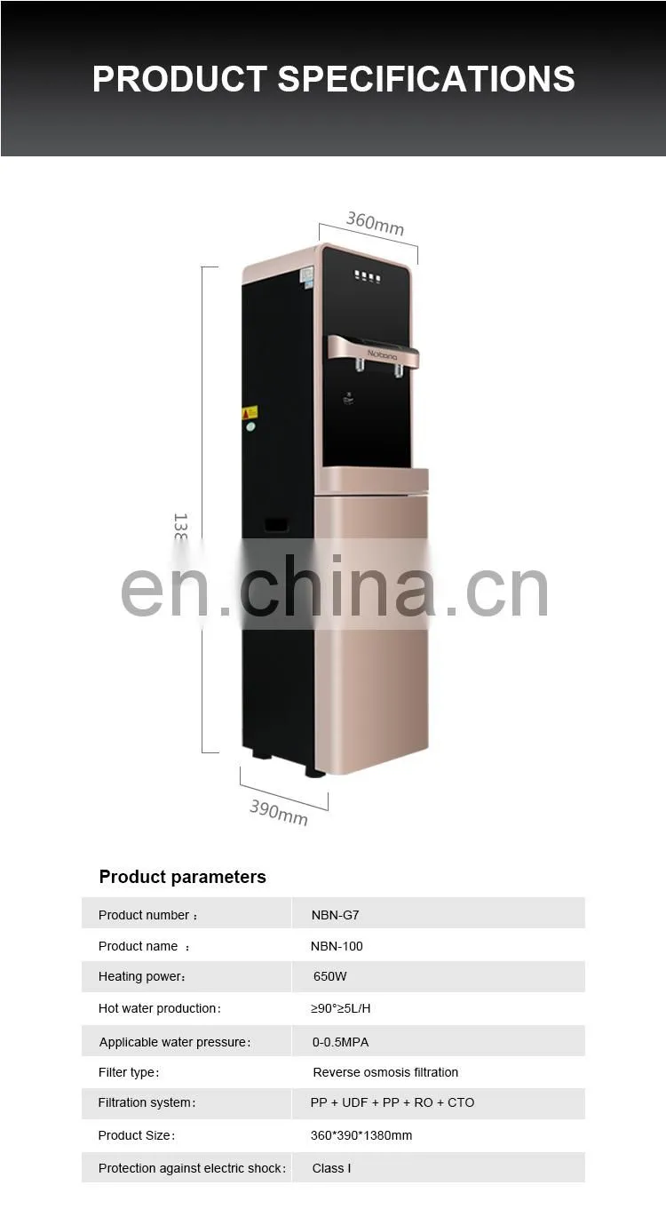 Big Flow Gallon Compact RO Reverse Osmosis Water Filter System water alkaline purifier