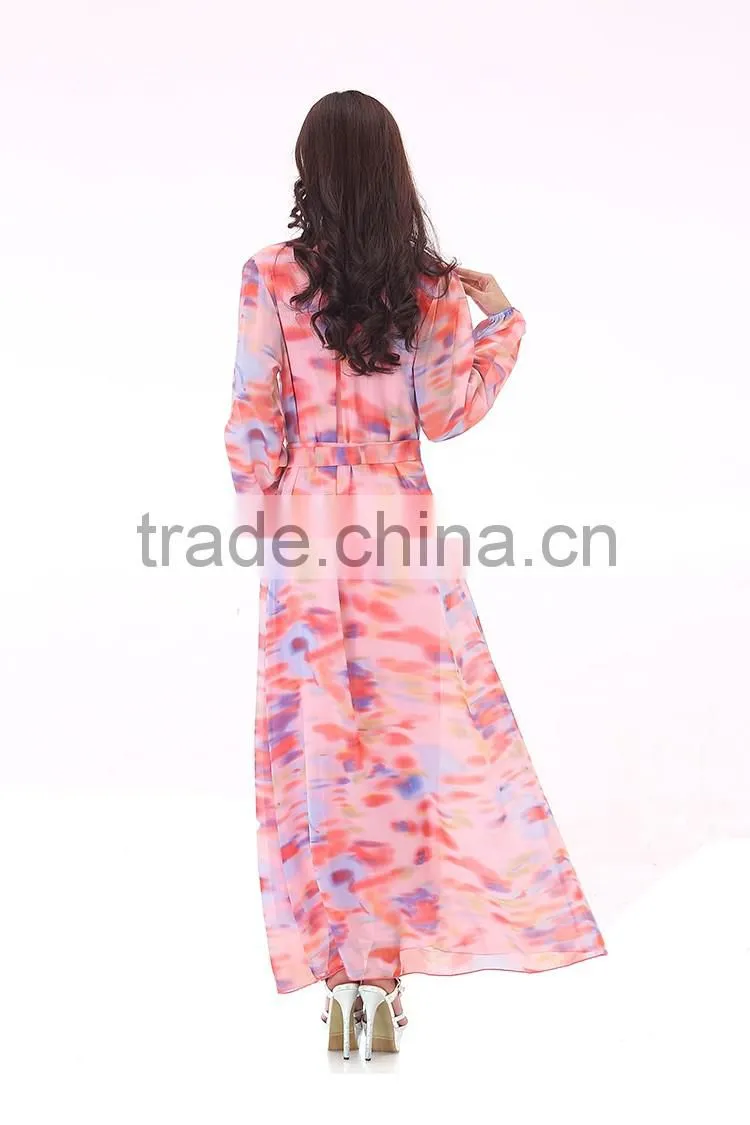 New Fashion Ladies Dress Maxi Dress Long Sleeves Casual Dress