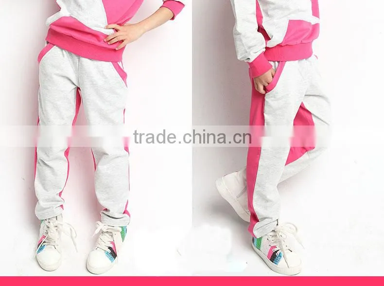Children Sports Wear Plain T-Shirt and Sport Pants / Wholesale Clothing Made in China Jiangxi Nanchang Factory