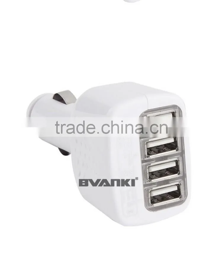 Universal Micro Auto 4 port USB Car Charger For iPhone iPad 2.1A Mini Car Charger Adapter cargador coche carregador de celular