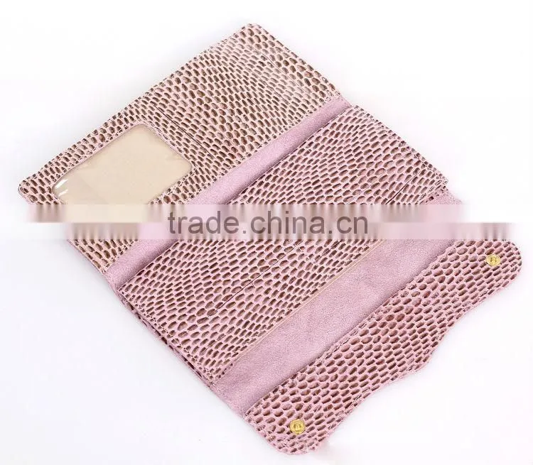 Fake snake leather women wallet