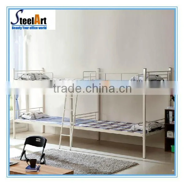 180 KGS Load Capacity metal double decker bunk bed,school domitory steel bunk bed