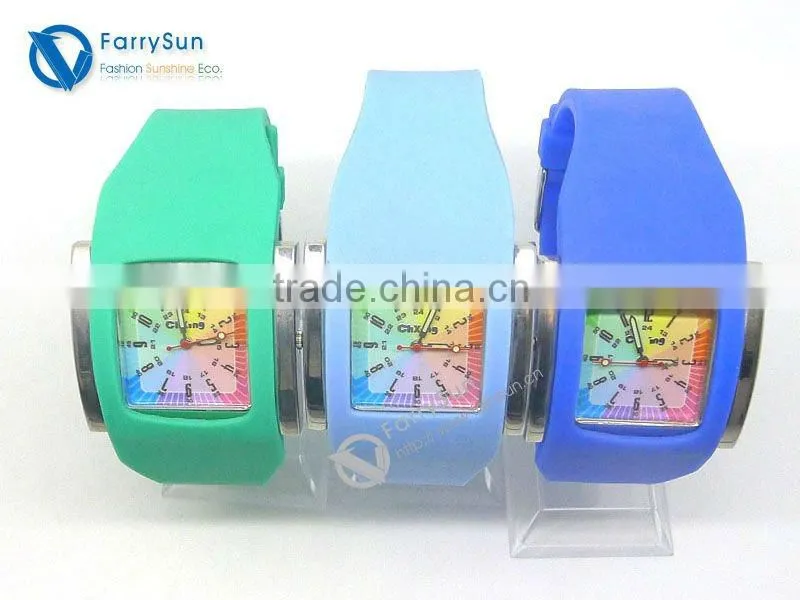 rainbow sport silicone wristband