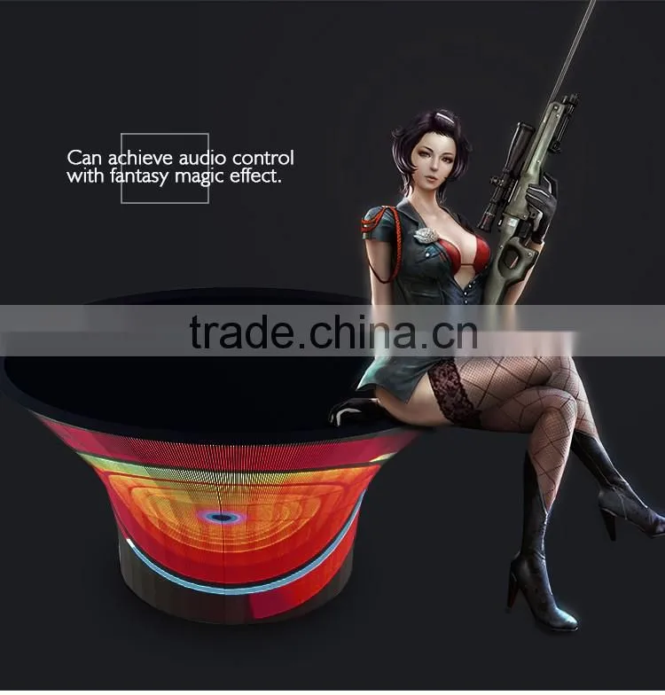 small multiple size special shape flexible full color indoor led column display