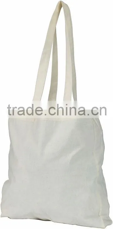 Natural plain cotton eco shopping bag