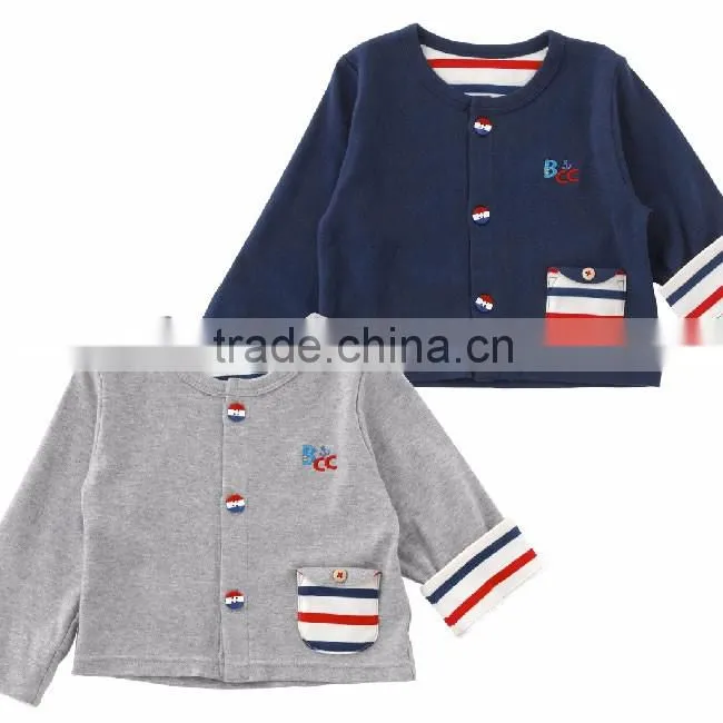 2016 Japanese wholesale products cute baby boy cardigan outfits infant wear children garment toddlers kids clothing