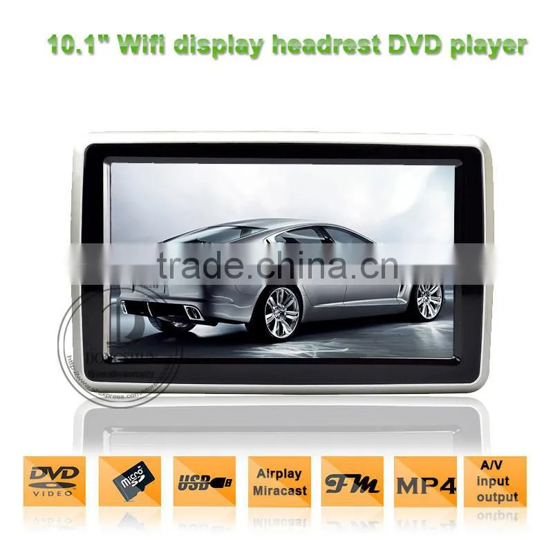 DS-X10D 10.1inch car headrest dvd player monitor with andrroid and capacitive touch screen