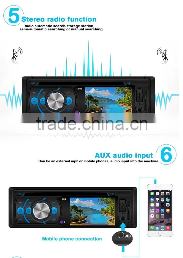 3 inch display car stereo car audio car radio DVD USB SD card player