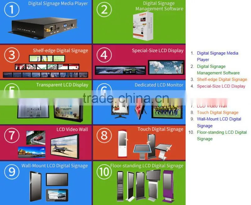 55 inch floor standing touch screen android indoor information kiosk
