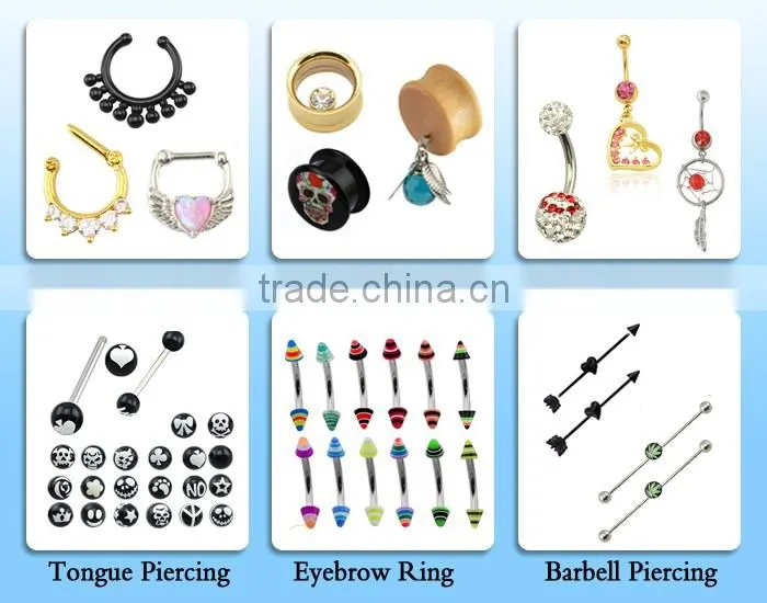 Body Piercing Jewelry Titanium Crystal Dermal Anchor Piercing Jewelry