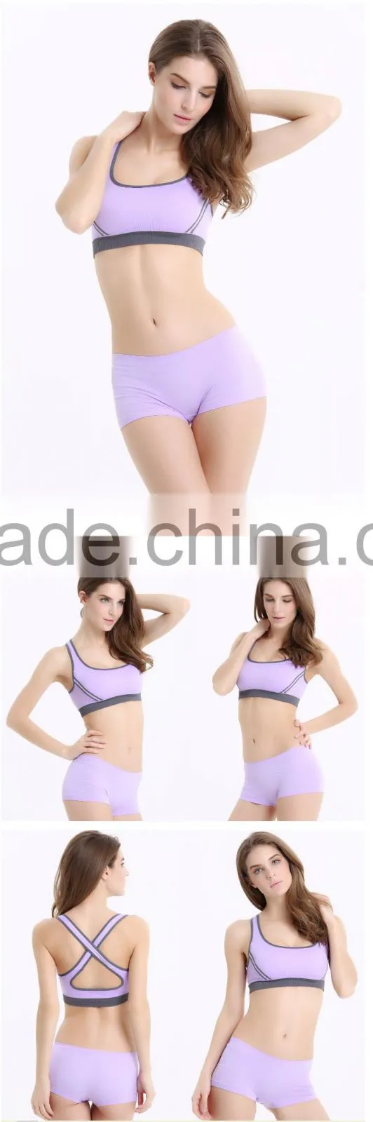 Girl Sport Seamless Pink Color Hot Sale Sex Women Sports Bra