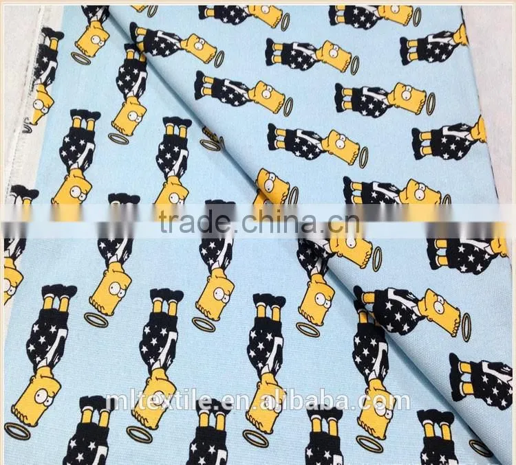 Cheap kids cartoon curtains printed fabrics/printing fabric