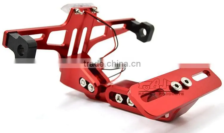 BJ-LPL-039 Aluminum Universal Sportbike License Plate Frames Holder Bracket with LED