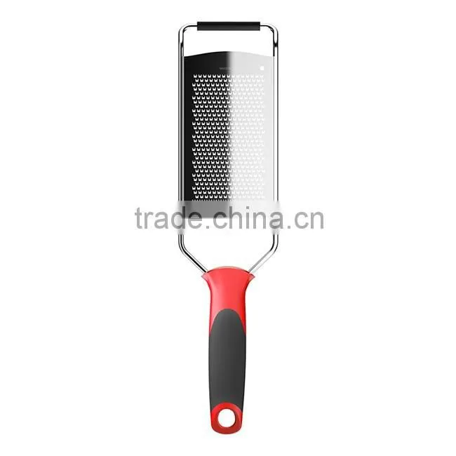 ABS+S/S+TPR 30.7*6.5*1.3 High quality products stainless steel kitchen grater with ABS +TPR handle/manual cheese grater