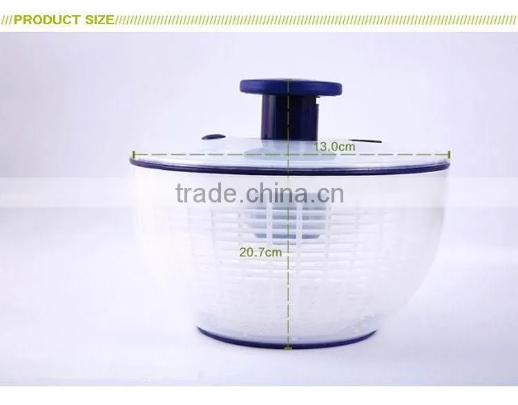 PP+TPR 20.7*13*13 Kitchen tools plastic salad spinner/vegetable spinner/salad maker/food dehydrator