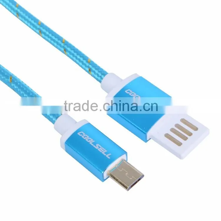 High quality super fast charging Noodle flat 1.5 M dual usb cable micro usb data cable for Samsung