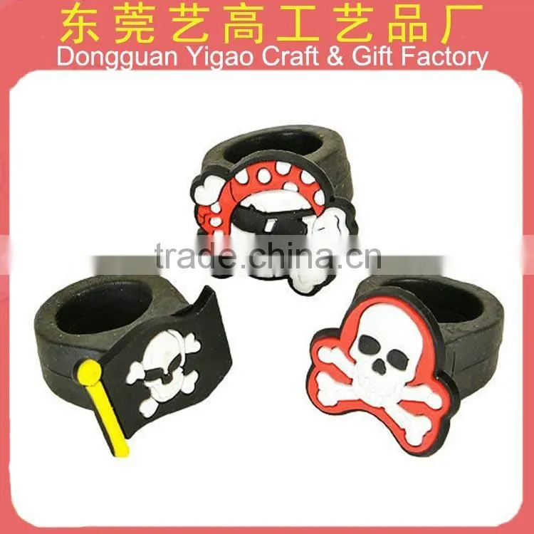 OEM plastic tiger finger ring, animal finger ring,PVC cartoon anime finger ring