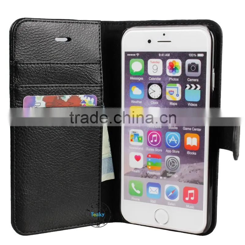 for iphone 6 wallet case magnetic, for iphone 6 leather wallet hole, book stand wallet case for iphone 6
