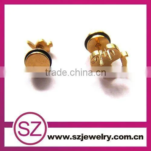 D128 stainless steel wholesale fashion gold earrings 2015 new design