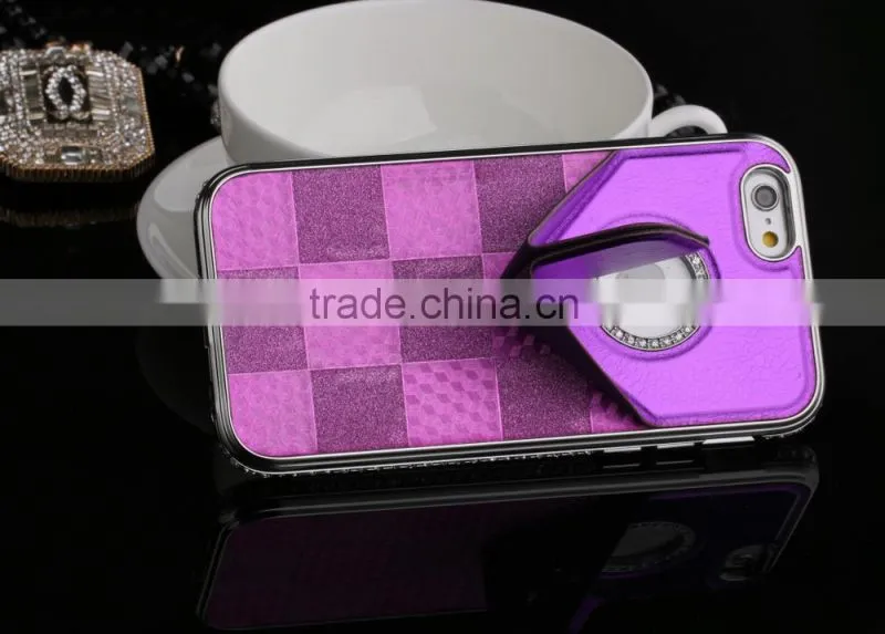 2015 PU Leather Fashion Stand Phone Cases for iPhone