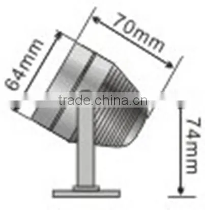 3W high quality IP68 12V underwater RGB LED spotlight