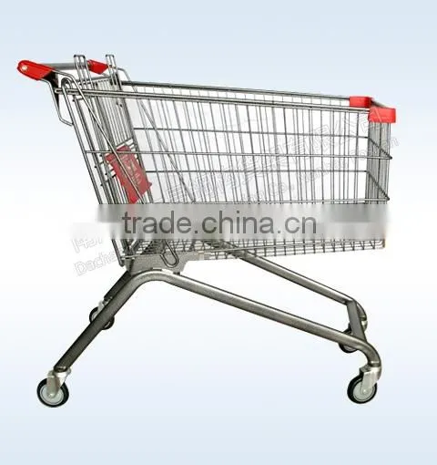 Dachang Factory Shopping Trolley 90/100/130/180 Litre Powder coating or Chrome Plating with baby chair