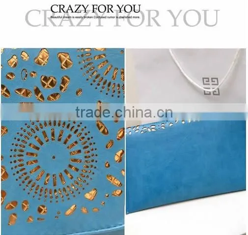 laser hollow clutch bag woman wallet guangzhou bag factory