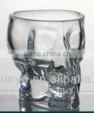 Open wide mouth leadfree crystal whisky glass green lines on body with gift box high quality