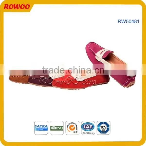 hot selling fashion leather women casual shoes,women moccasins comfortable flat shoes
