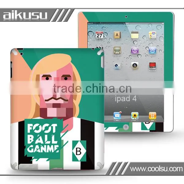 3D Football color printing Skin cover For iPad4 and iPad mini sticker