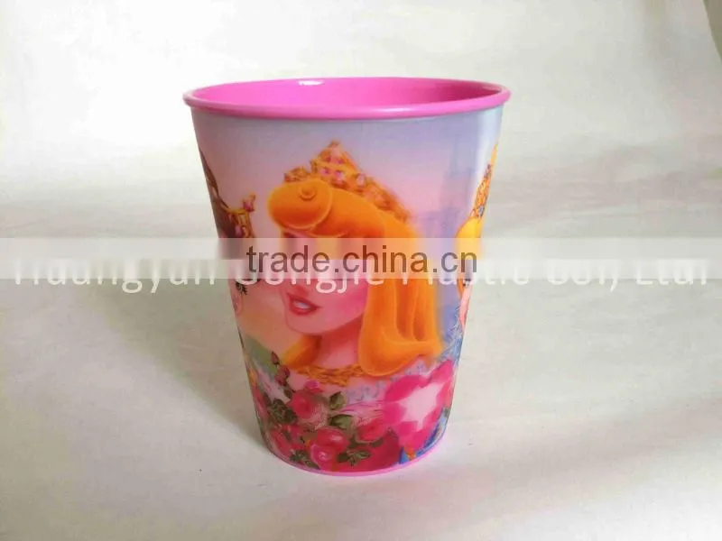400ml 3D lenticular hard plastic cartoon cup for kids