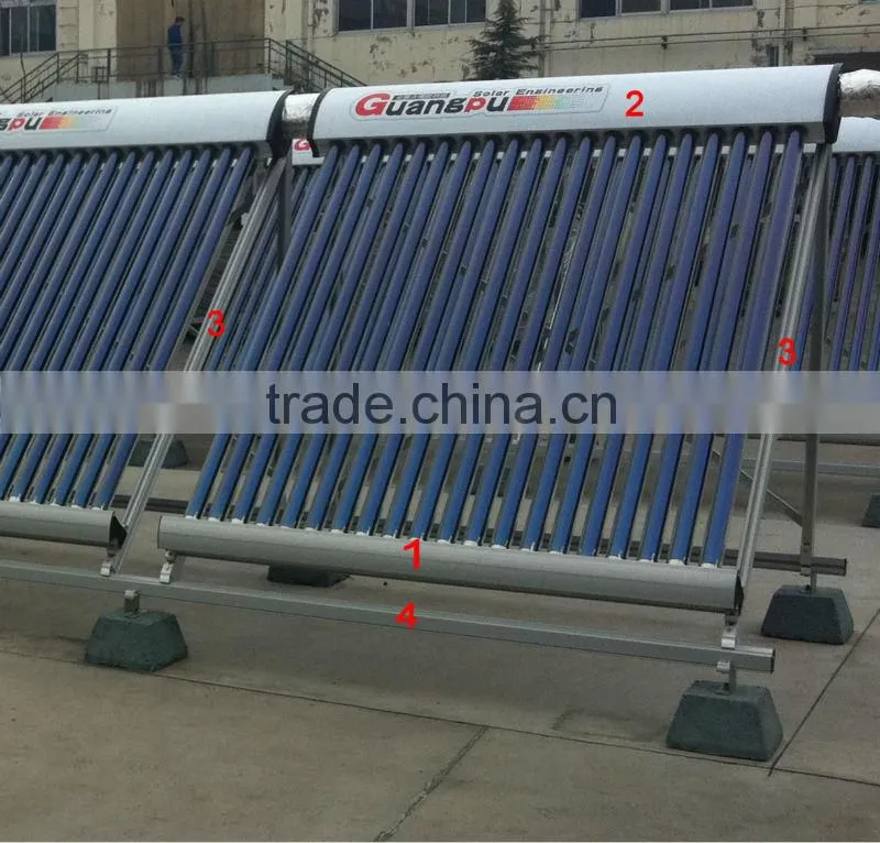 all glass double vacuum heat pipe solar collector