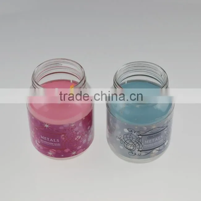 Natural soy wax glass jar candle
