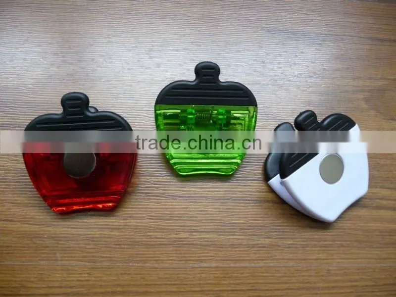 Plastic colorful Apple Shape plastic magnetic clip