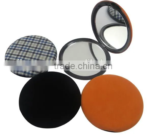 Promotional round compact mirror with 2X magnifying double sides