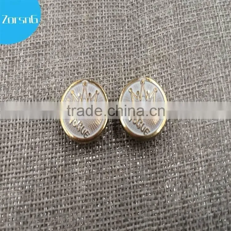 fashion accessory logo embossed shiny buttons custom metal snap button