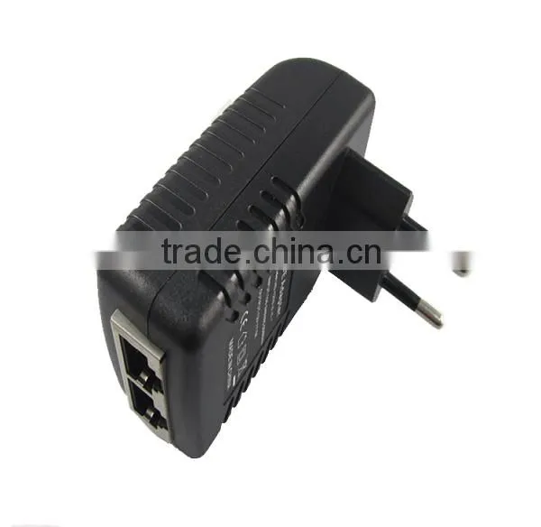 POE wallmount power adapter 12W/12W plug in POE power supply/12V 1A POE power adapter