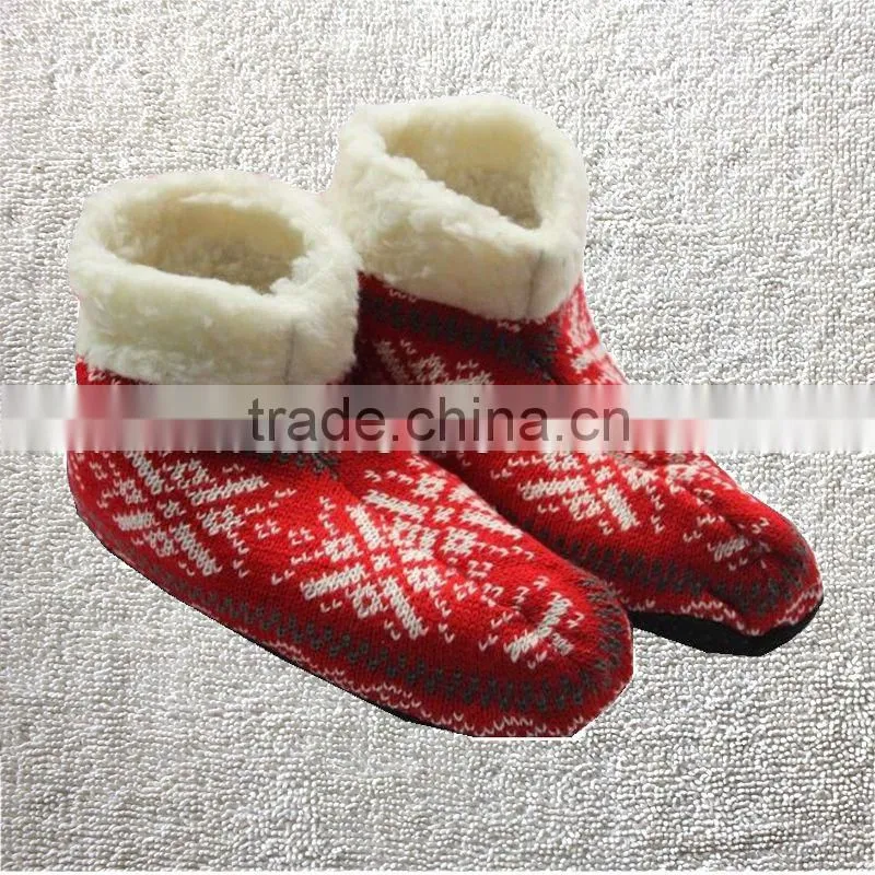 New Ladies Girls Knitted Lined Anti Slip/Skid Indoor Ankle Boot Slipper Socks non slip ankle socks