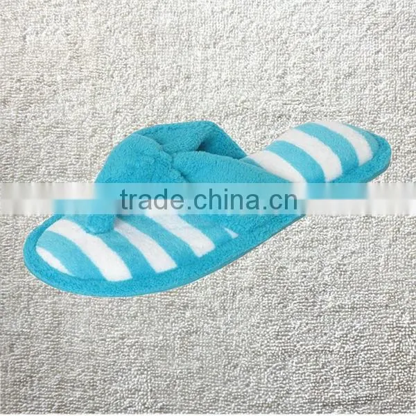 Preimum quality Woman's New Terry Spa Thong Flipflop Slippers in Fun Chic Striped Colors
