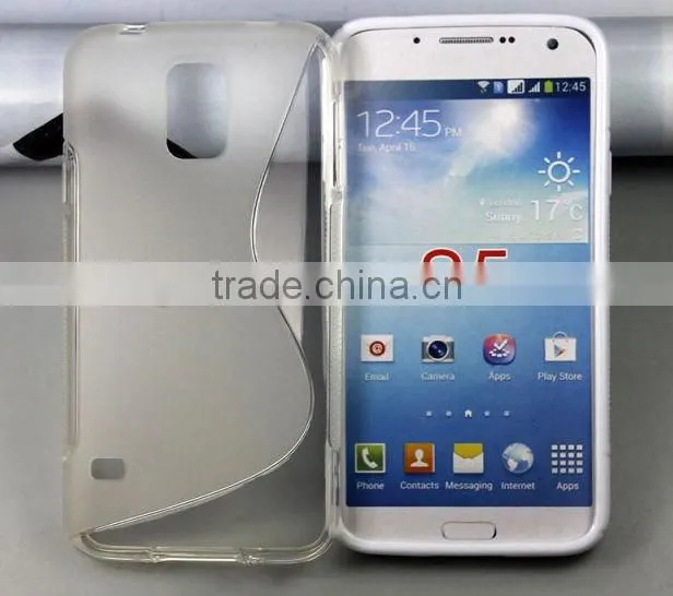 2014 colorful transparent tpu case for samsung galaxy s5,s line tpu case