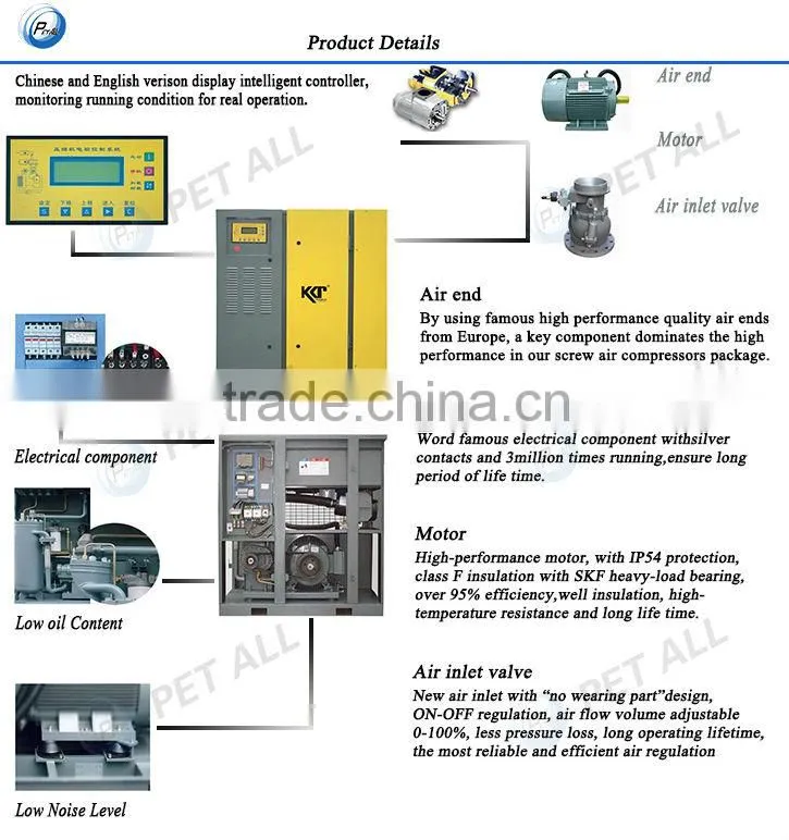 60hp screw air compressor