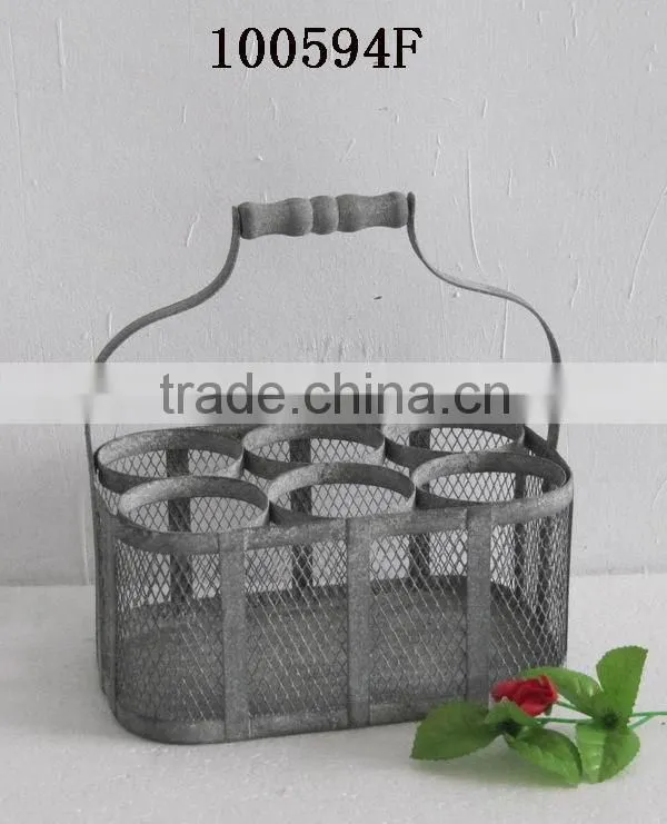 Wholesale 2 bottles vintage wine basket