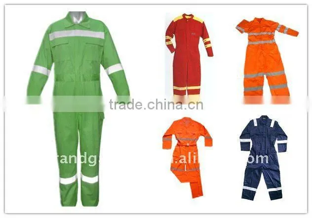 Solid Green Factory Hi Vis Reflective Working Coverall