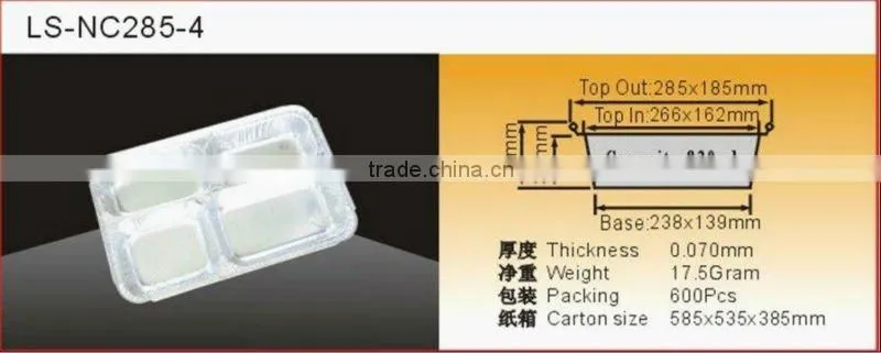 4-Compartments tray