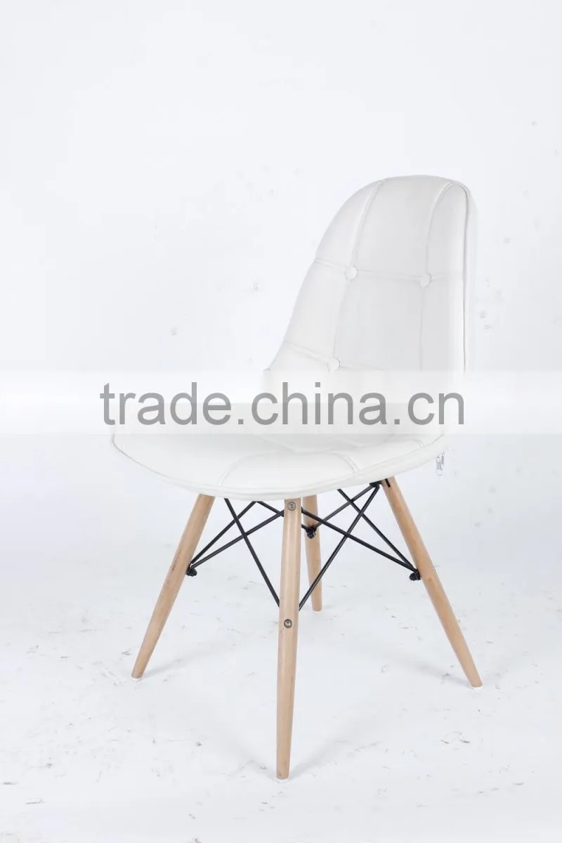 Silla Chair PU seat / Cheap PU Chair with wooden legs(1028CC)